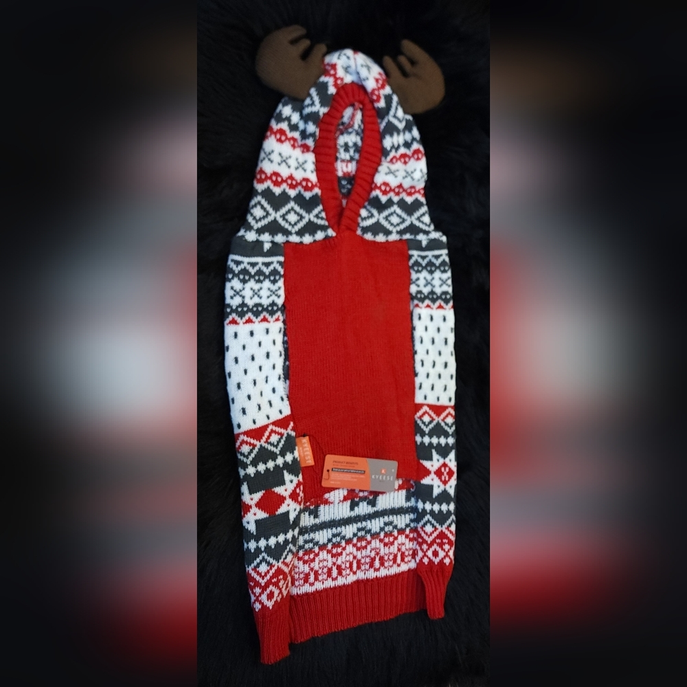🌟HOST PICK🌟 NEW Holiday Reindeer Pet Sweater Hoodie Size XL